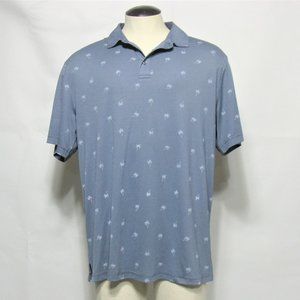 Ben Hogan Golf Polo Shirt Mens XL Gray Palm Trees Performance Stretch